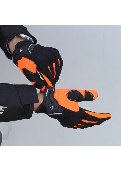 A30-YEŞIL Stil Xxl Tam Parmak Eldiven Motosiklet Dört Mevsim Nefes Guantes Moto Erkek Eldiven Dokunmatik Ekran Kaymaz Moto Eldiven Koruyucu (Yurt Dışından)