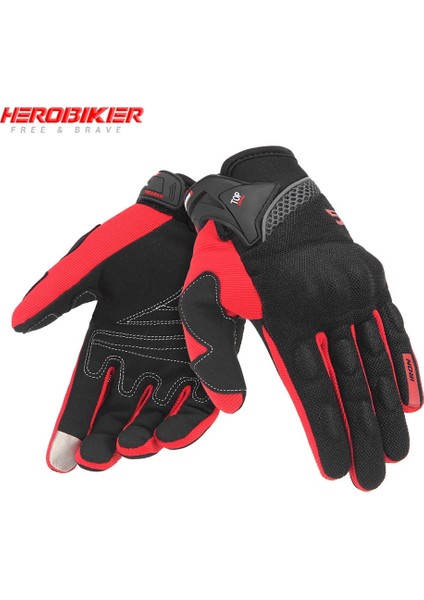 SU01-KIRMIZI Stil Xl Beden Nefes Alabilen Motosiklet Eldivenleri Moto Tam Parmak Eldiven Korumalı Yaz Sürme Yarış Aksesuarları Su Geçirmez Nem Esnekliği (Yurt Dışından)