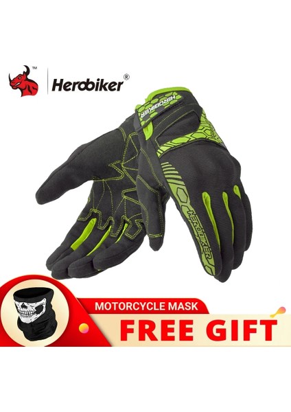 A1 Yeşil Stil M Beden Herobıker Motosiklet Eldivenleri Yaz Nefes Alabilir Guantes Moto Dokunmatik Ekran Motokros Off-Road Eldivenleri Motosiklet Sürme Eldivenleri (Yurt Dışından)