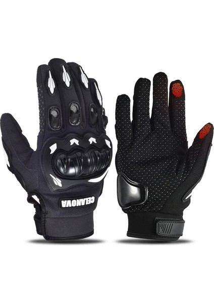 Yeni Beyaz Stil Xxl Motosiklet Eldivenleri Moto Dokunmatik Ekran Nefes Alabilir Motorlu Motosiklet Yarışı Sürme Bisiklet Koruyucu Eldivenler Guantes Moto Yaz (Yurt Dışından)