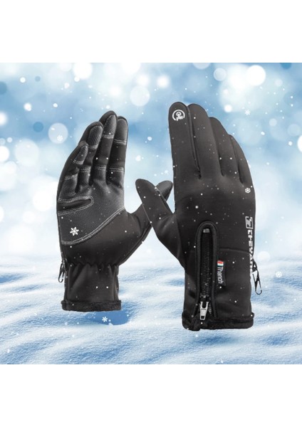 Şampanya Tarzı M Beden Açık Kış Eldivenleri Motosiklet Isıtmalı Eldiven Erkekler Su Geçirmez Termal Guantes Eldiven Kaymaz Dokunmatik Ekran Bisiklet Bisiklet Eldivenleri (Yurt Dışından)