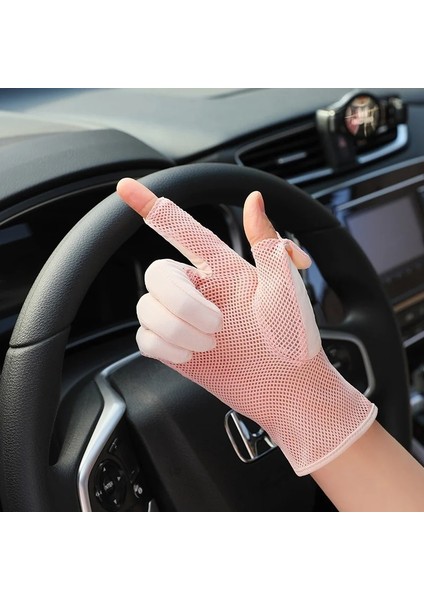 Logo Stili ile Beyaz Anti-Uv Buz Ipek Eldivenler Nefes Alabilir Araba Motosiklet Bisiklet Sürüş Güneş Koruma Eldivenleri Evrensel Rahat Spor Eldiven (Yurt Dışından) modelleri