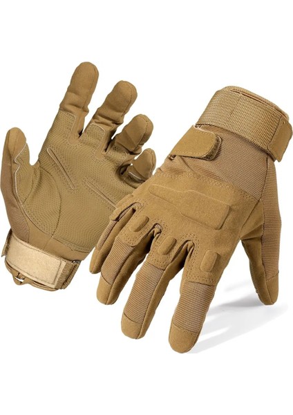 Kahverengi Tarzı L Beden Motosiklet Tam Parmak Eldiven Moto Yarışı Motosiklet Motokros Kaymaz Sürme Biker Guantes Koruyucu Dişli Enduro Erkek Kadın (Yurt Dışından)