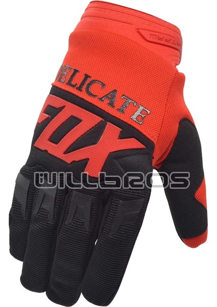 Siyah Kırmızı Stil S Beden Motokros Yarış Eldivenleri Hassas Tilki Motosiklet Moto Cross Dağ Bisikleti Off Road Enduro Eldivenleri (Yurt Dışından)