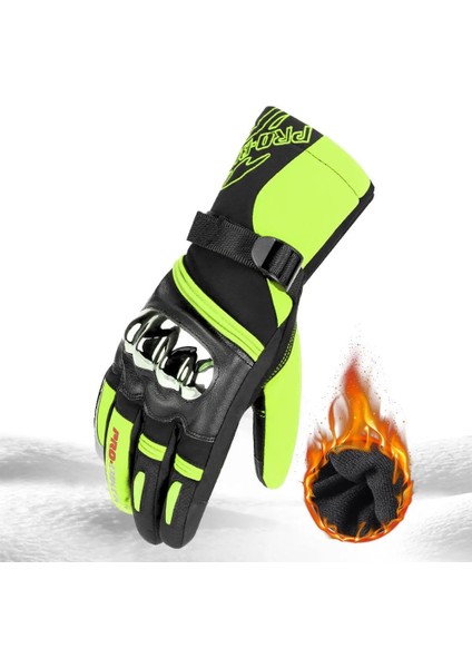 SU07-SIYAH Stil L Beden Motosiklet Kış Eldivenleri Kayak Eldivenleri Unisex Bisiklete Binme Termal Su Geçirmez Rüzgar Geçirmez Mtb Bisiklet Eldivenleri Kayak Rüzgar Geçirmez Guantes (Yurt Dışından)