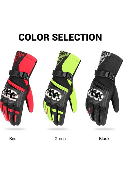 SU07-SIYAH Stil L Beden Motosiklet Kış Eldivenleri Kayak Eldivenleri Unisex Bisiklete Binme Termal Su Geçirmez Rüzgar Geçirmez Mtb Bisiklet Eldivenleri Kayak Rüzgar Geçirmez Guantes (Yurt Dışından)