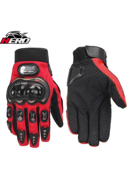 MCS-01C Rd Eldiven Stili M Beden Pro-Bıker Motosiklet Eldivenleri Adam Giyilebilir Moto Motokros Nefes Dokunmatik Ekran Yarışı Motosiklet Bisiklet Koruyucu Dişliler Eldiven (Yurt Dışından)