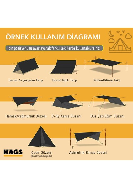 Su Geçirmez Tarp Tente Gölgelik Örtü,yağmurluk Karavan Gölgelik Güneşilk 300X300 cm - Yeşil