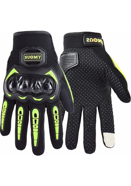 SU33-YEŞIL Stil Xl Beden Suomy Motosiklet Eldivenleri Kadın Erkek Yaz Nefes Pembe Dokunmatik Ekran Moto Eldiven Motokros Motosiklet Yarışı Sürme Guantes (Yurt Dışından)