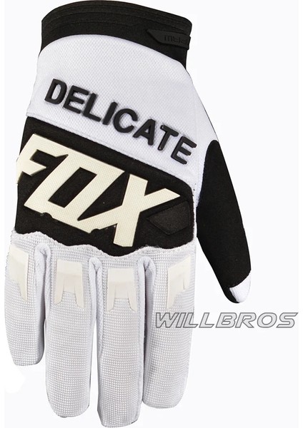 Beyaz Stil L Beden Moto Cross Narin Tilki Dirtpaw Yarış Eldivenleri Bisiklete Binme Dağ Bisikleti Offroad Guantes Erkekler Motokros Kadın Unisex Luvas (Yurt Dışından)