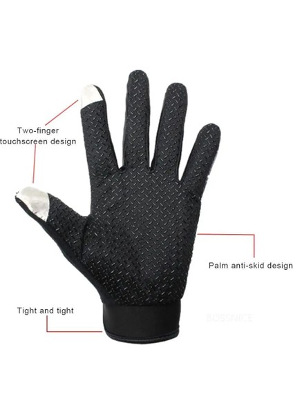 Kırmızı Stil Xl Beden 1 Çift Tam Parmak Motosiklet Kış Eldiven Ekran Dokunmatik Guantes Moto Yarışıkayak Tırmanmabisiklet Binme Spor Motokros Eldiven (Yurt Dışından) fırsatları