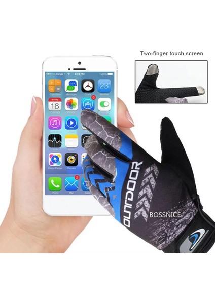 Kırmızı Stil Xl Beden 1 Çift Tam Parmak Motosiklet Kış Eldiven Ekran Dokunmatik Guantes Moto Yarışıkayak Tırmanmabisiklet Binme Spor Motokros Eldiven (Yurt Dışından) indirimleri