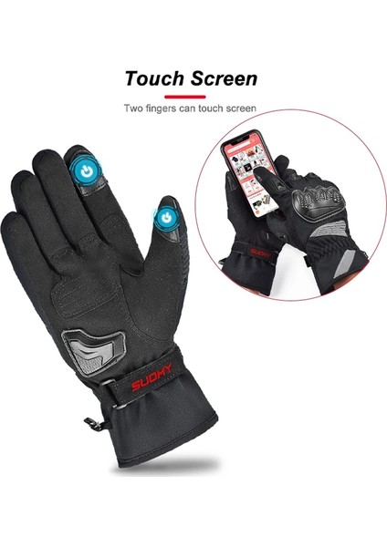 Wp-02 Kırmızı Kış Stili M Beden Suomy Motosiklet Eldivenleri Kış Sıcak Moto Eldivenleri Motosiklet Guantes Dokunmatik Ekran Gant Moto Sürme Eldivenleri 100% Su Geçirmez Rüzgar Geçirmez (Yurt Dışından)