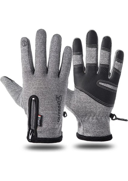 Gri Stil M Beden Kış Sıcak Dokunmatik Motosiklet Eldivenleri Kayak Için Su Geçirmez Bisiklet Kabartmak Sıcak Eldivenler Soğuk Hava Rüzgar Geçirmez Motos Eldivenleri (Yurt Dışından)