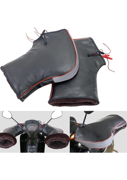 Şampanya Tarzı Kış Motosiklet Gidon Eldivenleri Motosiklet Eldivenleri Rüzgar Geçirmez Su Geçirmez Sıcak Kolu Kapak Bisiklet Scooter Gidon Kapağı (Yurt Dışından) fırsatları