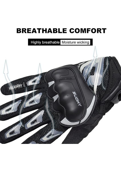 SU09 Yeşil Stil L Beden 2019 Yeni Varış Suomy Motosiklet Eldivenleri Yaz Örgü Nefes Moto Eldiven Erkekler Kadınlar Dokunmatik Ekran Motokros Eldivenleri (Yurt Dışından) indirimleri