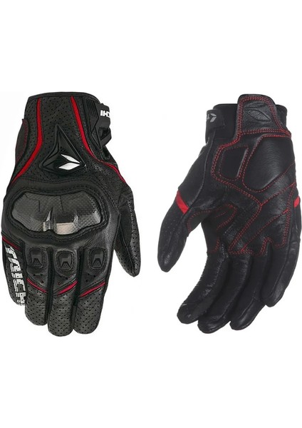 Kumral Tarzı M Beden Deri Motosiklet Eldivenleri Nefes Alabilir Koruyucu Motokros Eldiven Erkekler Sürme Dokunmatik Ekran Eldivenler Guantes Moto (Yurt Dışından)