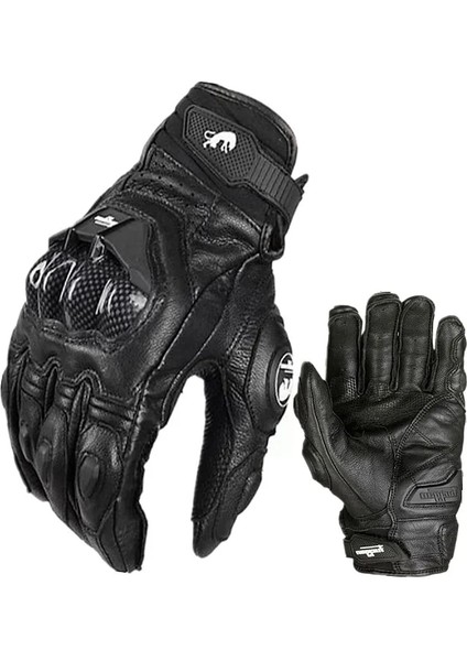 Kumral Tarzı M Beden Deri Motosiklet Eldivenleri Nefes Alabilir Koruyucu Motokros Eldiven Erkekler Sürme Dokunmatik Ekran Eldivenler Guantes Moto (Yurt Dışından)