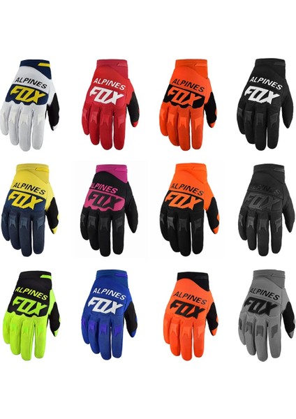 Sarı Stil Xl Beden Alpines Fox Erkek Kadın Motosiklet Eldivenleri Yaz Dağ Bisikleti Mtb Eldiven Tam Parmak Motokros Yarışı Koruyucu Eldiven (Yurt Dışından)