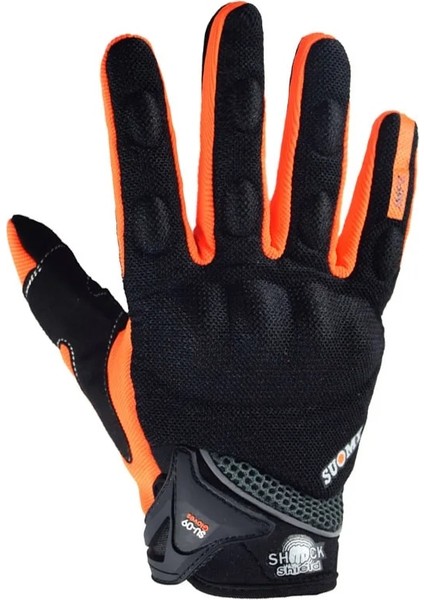 SU09 Turuncu Stili L Beden Suomy Darbeye Dayanıklı Yaz Nefes Alabilir Örgü Motosiklet Yarış Eldivenleri Dokunmatik Ekran Off Road Motosiklet Sürme Eldivenleri Guantes Moto Xxl (Yurt Dışından)