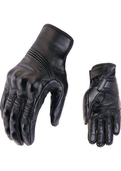 Kısa Delikli Olmayan Stil M Beden Retro Delikli Deri Motosiklet Eldivenleri Bisiklet Moto Motosiklet Koruyucu Dişliler Motokros Eldiven Kış Adam Hediye Kadın Bisikleti (Yurt Dışından) modelleri