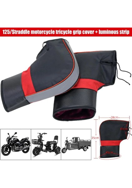 QM200127-03 Stili Koruyucu Motosiklet Scooter Kalın Sıcak Gidon Muff Kavrama Gidon Muff Yağmur Geçirmez Motosiklet Eldivenleri Guantes Moto (Yurt Dışından)