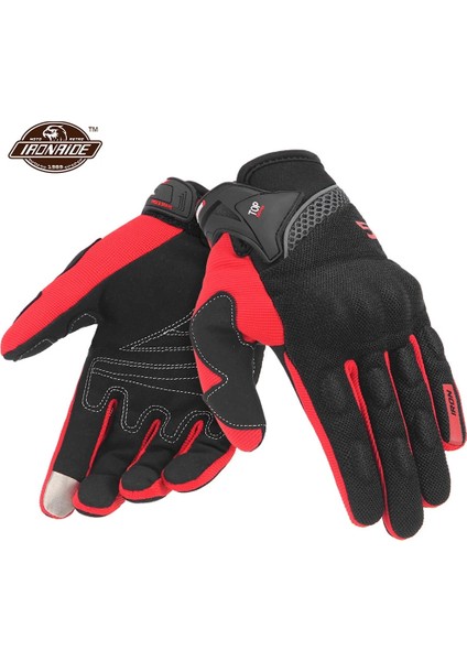 SU01 Kırmızı Eldiven Stili M Beden Motosiklet Eldivenleri Erkekler Yarış Gant Moto Motosiklet Motokros Binme Eldivenleri Motosiklet Nefes Yaz Tam Parmak Guantes (Yurt Dışından)