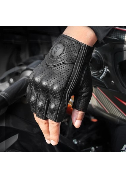 Nefes Alabilen Versiyon Stili Xl Beden Yarım Parmak Motosiklet Eldivenleri Deri Guantes Moto Verano Estivi Luvas Ciclismo Gant Bisiklet Parmaksız Eldiven Taktik Retro (Yurt Dışından) fiyatları