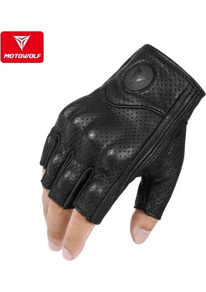 Nefes Alabilen Versiyon Stili Xl Beden Yarım Parmak Motosiklet Eldivenleri Deri Guantes Moto Verano Estivi Luvas Ciclismo Gant Bisiklet Parmaksız Eldiven Taktik Retro (Yurt Dışından) modelleri