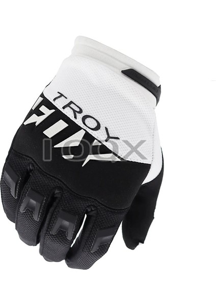 Beyaz Stil S Beden Troy Fox Motokros Yarış Eldivenleri Erkek Off-Road Mx Mtb Dh Dağ Bisikleti Yokuş Aşağı Bisiklet Bisiklet Guantes Enduro Trail Eldiven (Yurt Dışından)