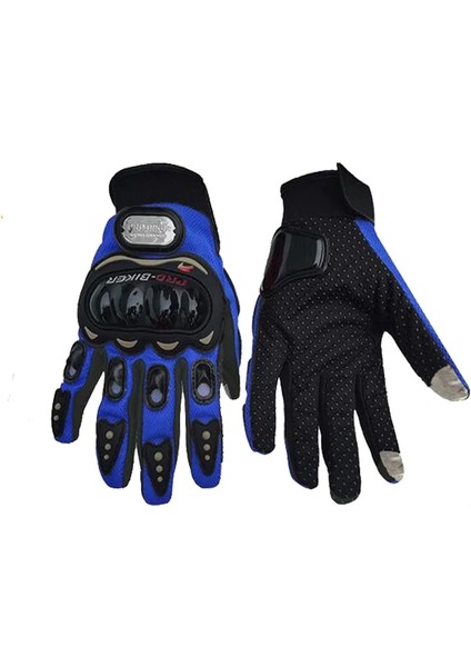 Bluet Stili L Beden Pro-Bıker Motosiklet Eldivenleri Tam Parmak Motokros Kir Yarışı Offroad Atv Sürme Scooter Guantes Motocicleta Moto Eldiven MCS01C (Yurt Dışından)