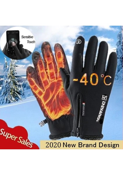 Gri Stil Xl Beden 1 Çift Açık Kış Eldiven Erkek Kadın Su Geçirmez Moto Termal Polar Astarlı Dayanıklı Dokunmatik Ekran Kaymaz Motosiklet Sürme Sıcak (Yurt Dışından) fiyatları