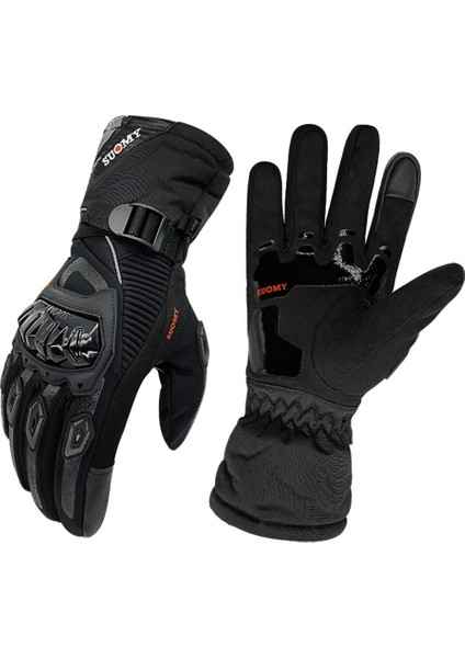 Su Geçirmez Siyah Stil M Beden Suomy Motosiklet Eldivenleri 100% Su Geçirmez Rüzgar Geçirmez Kış Sıcak Guantes Moto Luvas Dokunmatik Ekran Motosiklet Eldiveni Koruyucu (Yurt Dışından)