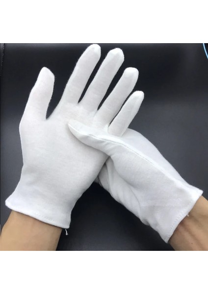 1 Çift Tarzı Çiftler Beyaz Pamuklu Eldivenler Muayene Hafif Iş Eldivenleri Yüksek Li Koruyucu Eldivenler (Yurt Dışından) modelleri