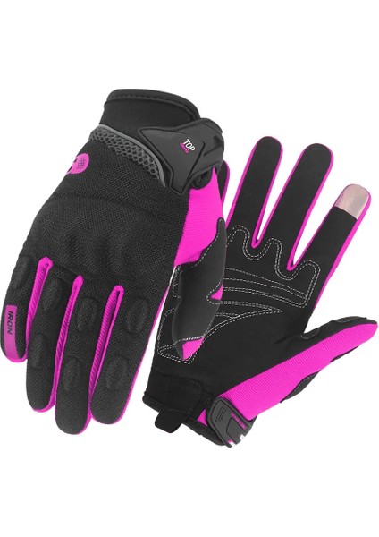 SU01-MOR Eldiven Stili L Beden Yaz Guantes Moto Nefes Alabilir Örgü Motosiklet Eldivenleri Dokunmatik Ekran Off Road Motosiklet Sürme Eldivenleri 5 Renk (Yurt Dışından)