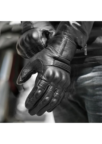 0302 Rüzgar Geçirmez Stil M Beden 2021 Gerçek Deri Motosiklet Eldivenleri Su Geçirmez Rüzgar Geçirmez Kış Sıcak Yaz Nefes Alabilir Dokunmatik Ekran Sürme Mtb Bisiklet Araba Eldivenleri (Yurt Dışından)