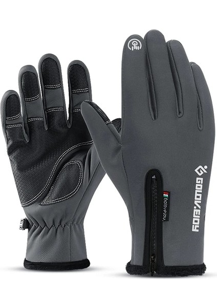 Lavanta Tarzı M Beden 1 Çift Açık Kış Eldiven Erkek Kadın Su Geçirmez Moto Termal Polar Astarlı Dayanıklı Dokunmatik Ekran Kaymaz Motosiklet Sürme Sıcak (Yurt Dışından)