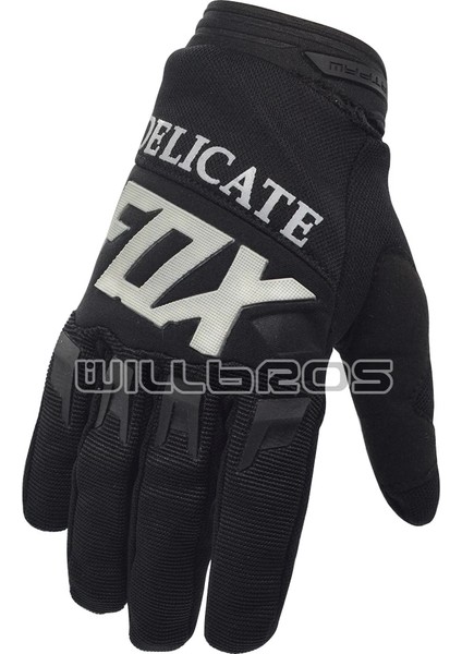 Siyah Stil S Beden Hassas Tilki Eldivenleri Motokros Guantes Mx Bmx Dh Dirt Bike Luvas Dağ Bisikleti Offroad Bisiklete Binme Atv Utv Erkekler Için Guants (Yurt Dışından)