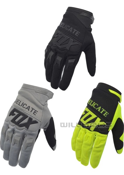 Siyah Stil S Beden Hassas Tilki Eldivenleri Motokros Guantes Mx Bmx Dh Dirt Bike Luvas Dağ Bisikleti Offroad Bisiklete Binme Atv Utv Erkekler Için Guants (Yurt Dışından)