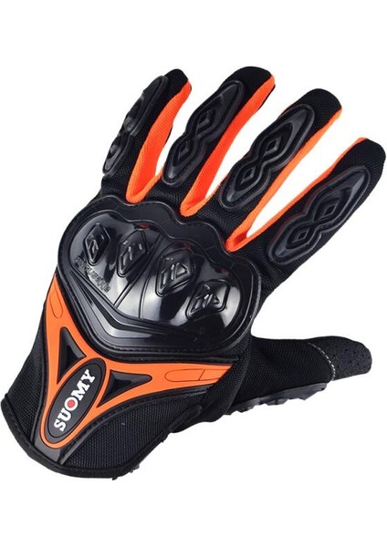 SU10 Turuncu Stil Xl Beden Suomy Eldiven Nefes Yaz Motosiklet Eldivenleri Darbeye Dayanıklı Tam Parmak Bisiklet Guantes Moto Luvas Motokros Motosiklet Eldivenleri (Yurt Dışından)