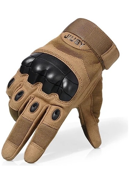 A6-Kahverengi Stil L Beden Dokunmatik Ekran Motosiklet Tam Parmak Eldiven Motokros Guantes Motosiklet Moto Yarışı Sürme Mtb Kauçuk Sert Koruma Erkek Kadın (Yurt Dışından)