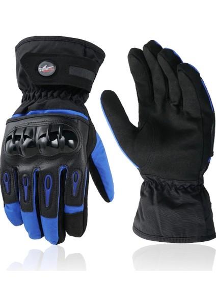 Mavi Stil Xxl Pro-Bıker Kış Motokros Motosiklet Eldiven Adam Dokunmatik Ekran Snowboard Biker Moto Su Geçirmez Rüzgar Geçirmez Koruyucu Eldivenler (Yurt Dışından)