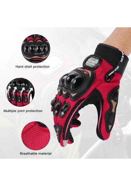 Kırmızı Stil Xxl Pro-Bıker Motosiklet Eldiven Dokunmatik Ekran Bisiklet Sporları Güç Yarışı Eldivenleri Ktm Husqvarna Husaberg Harley Davidson Yamaha Için (Yurt Dışından) indirimleri