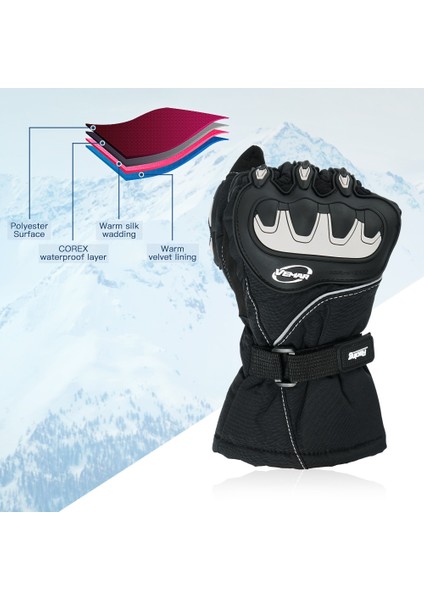 Siyah Stil M Beden Vemar Kış Motosiklet Eldiven Erkek Kadın Erkek Dokunmatik Ekran Moto Motokros Su Geçirmez Rüzgar Geçirmez Koruyucu Eldivenler (Yurt Dışından) modelleri