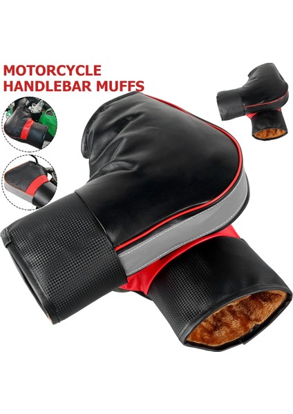 Yansıma Stili 1 Pair Motosiklet Gidon Manşonları Koruyucu Motosiklet Scooter Kalın Sıcak Kavrama Gidon Muff Yağmur Geçirmez Kış Isıtıcı Eldiven (Yurt Dışından) fiyatları