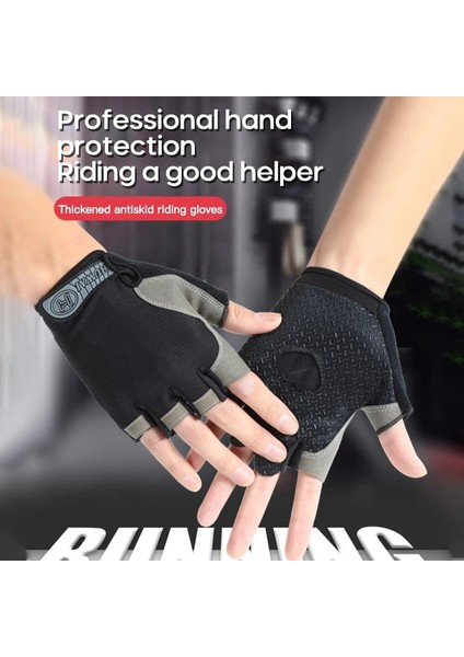 Yeşil Stil M Beden Unisex Parmaksız Eldivenler Kaymaz Sıkı Şok Emme Aşınma Mitten Doğa Sporları Binme Erkek Eldivenleri Guantes Invierno Mujer (Yurt Dışından) modelleri