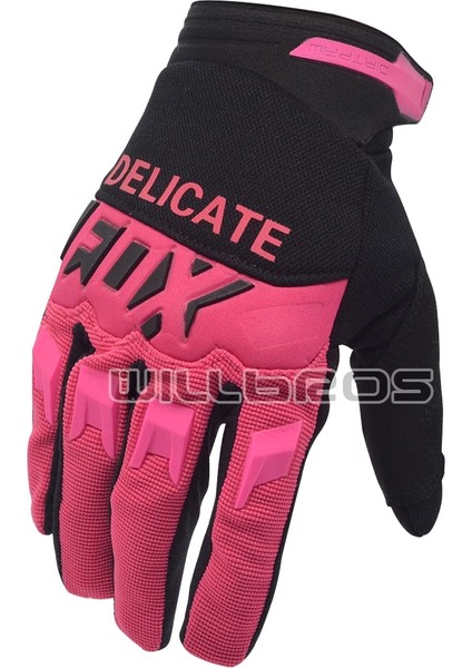 Siyah Stil S Beden Motokros Yarış Eldivenleri Hassas Tilki Guantes Dağ Bisikleti Offroad Hava Mesh Erkek Kadın Unisex Bisiklet Motosiklet Luvas (Yurt Dışından)
