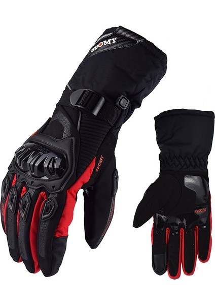 Kırmızı Stil Xxl Suomy Kış Sıcak Motosiklet Eldivenleri 100% Su Geçirmez Rüzgar Geçirmez Motokros Moto Guantes Dokunmatik Ekran Kayak Sürme Motokros Eldivenleri (Yurt Dışından)