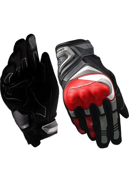 Kırmızı Stil L Beden Cuirassier Motosiklet Eldivenleri Dayanıklı Dokunmatik Ekran Gece Yansıtıcı Motokros Motosiklet Biker Araba Yarışı Sürme Moto Eldiven Erkekler (Yurt Dışından)