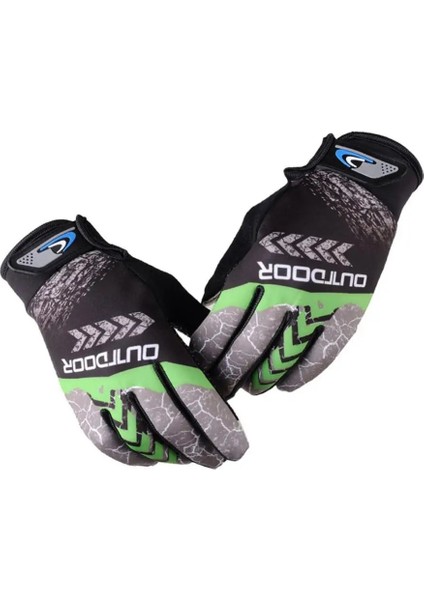 Yeşil Stil Xl Beden 1 Çift Tam Parmak Motosiklet Kış Eldiven Ekran Dokunmatik Guantes Moto Yarışıkayak Tırmanmabisiklet Binme Spor Motokros Eldiven (Yurt Dışından)